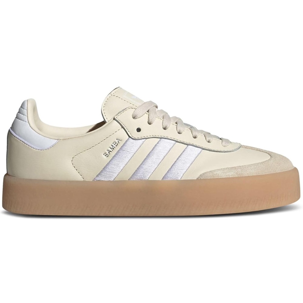 Adidas Cream and White Platform Sambas